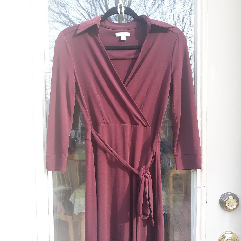 NY & Co. Professional Burgundy Red Dress, size XS